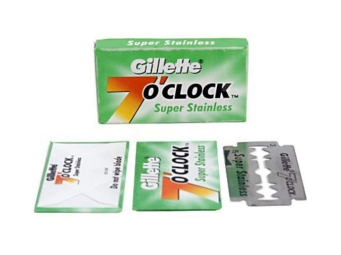 Gillette 7 O’clock Super Stainless Double Edge Safety Razor Blades