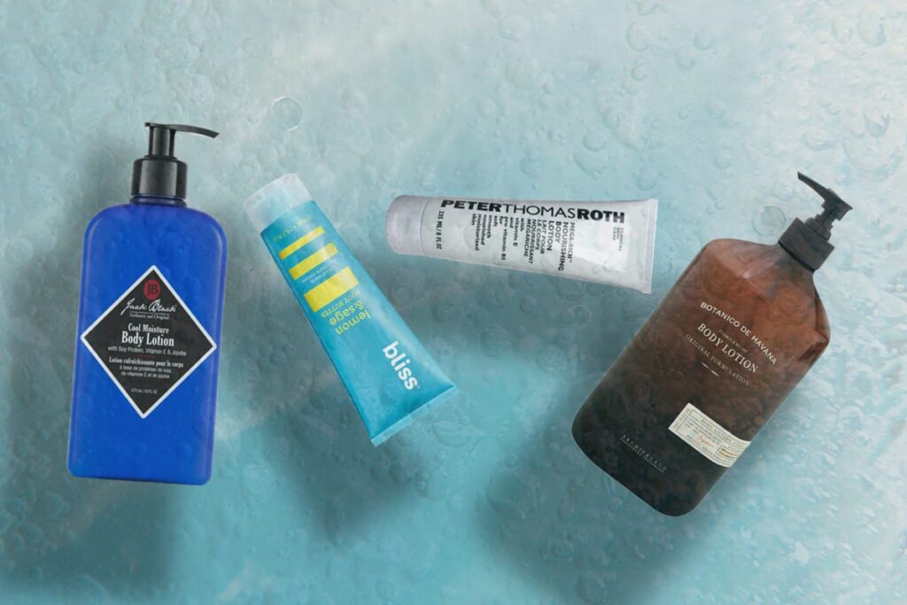 4 best lotions for black men floating on water