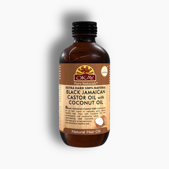 OKAY Extra Dark Natural Black Jamaican Castor Oil with Coconut Oil